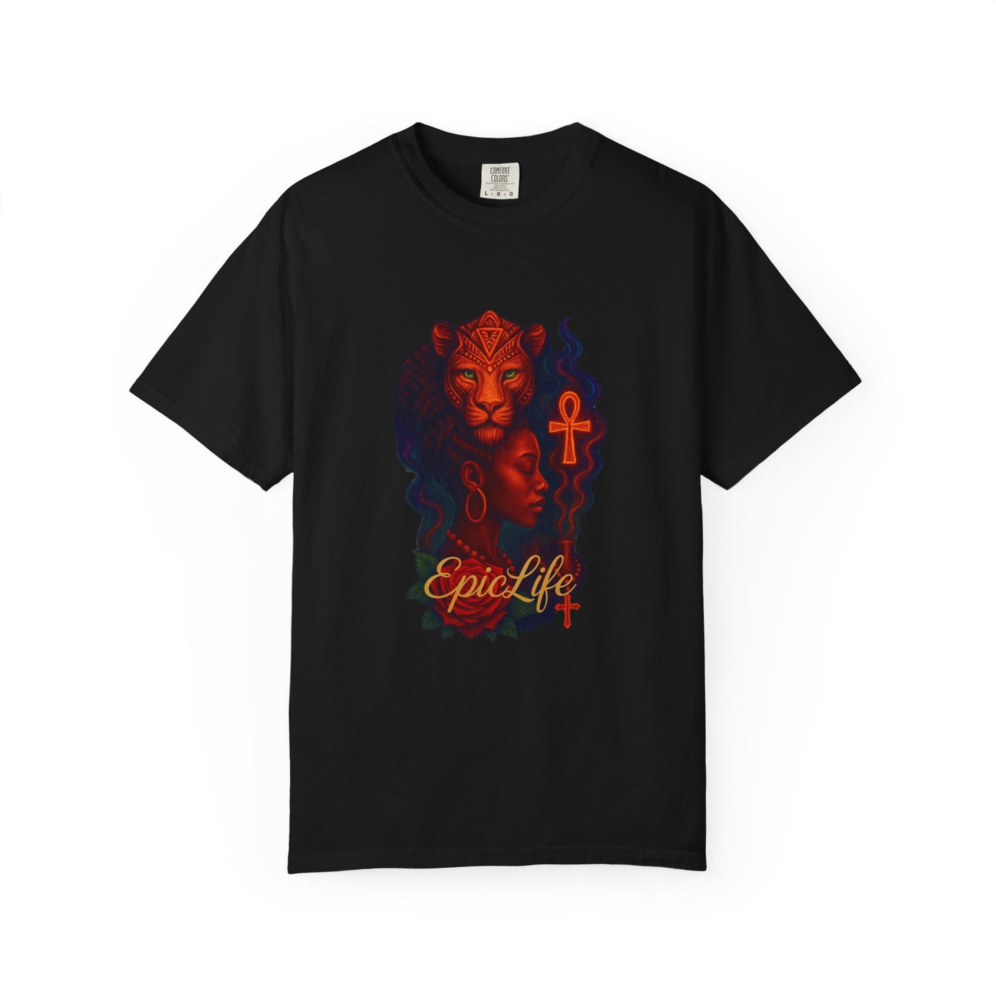 Sacred Sight Tee – Crowned with Ankh Energy T-Shirt – Vibrant Graphic Tee for Bold Souls