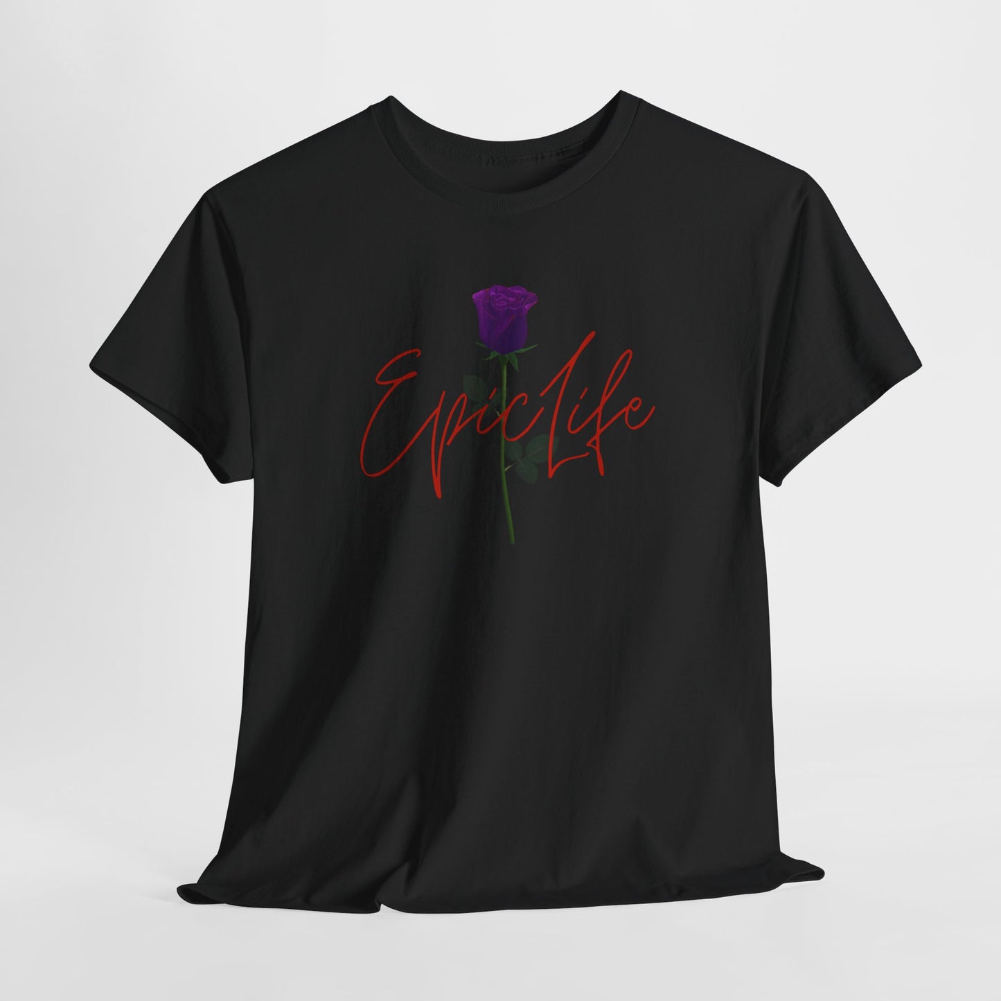 EpicLife Purple Rose Red Unisex Heavy Cotton Tee