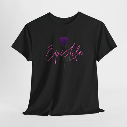 EpicLife Purple Rose Pink Unisex Heavy Cotton Tee
