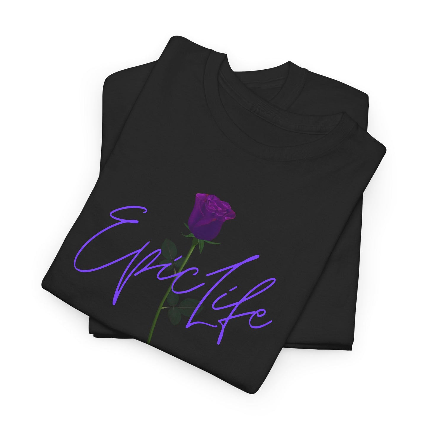 EpicLife Purple Rose Lavendar Unisex Heavy Cotton Tee