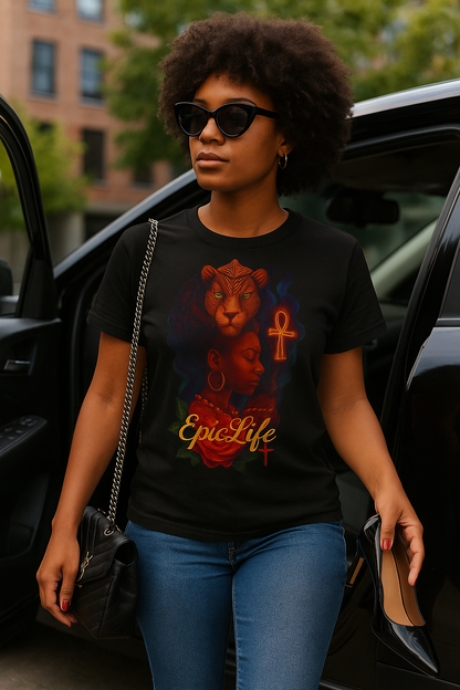 Sacred Sight Tee – Crowned with Ankh Energy T-Shirt – Vibrant Graphic Tee for Bold Souls