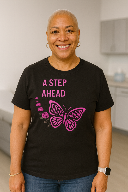 Butterfly Inspirational Tee for Women, A Step Ahead Shirt, Sisterhood Gift, Casual Everyday Wear, Spring/Summer Fashion