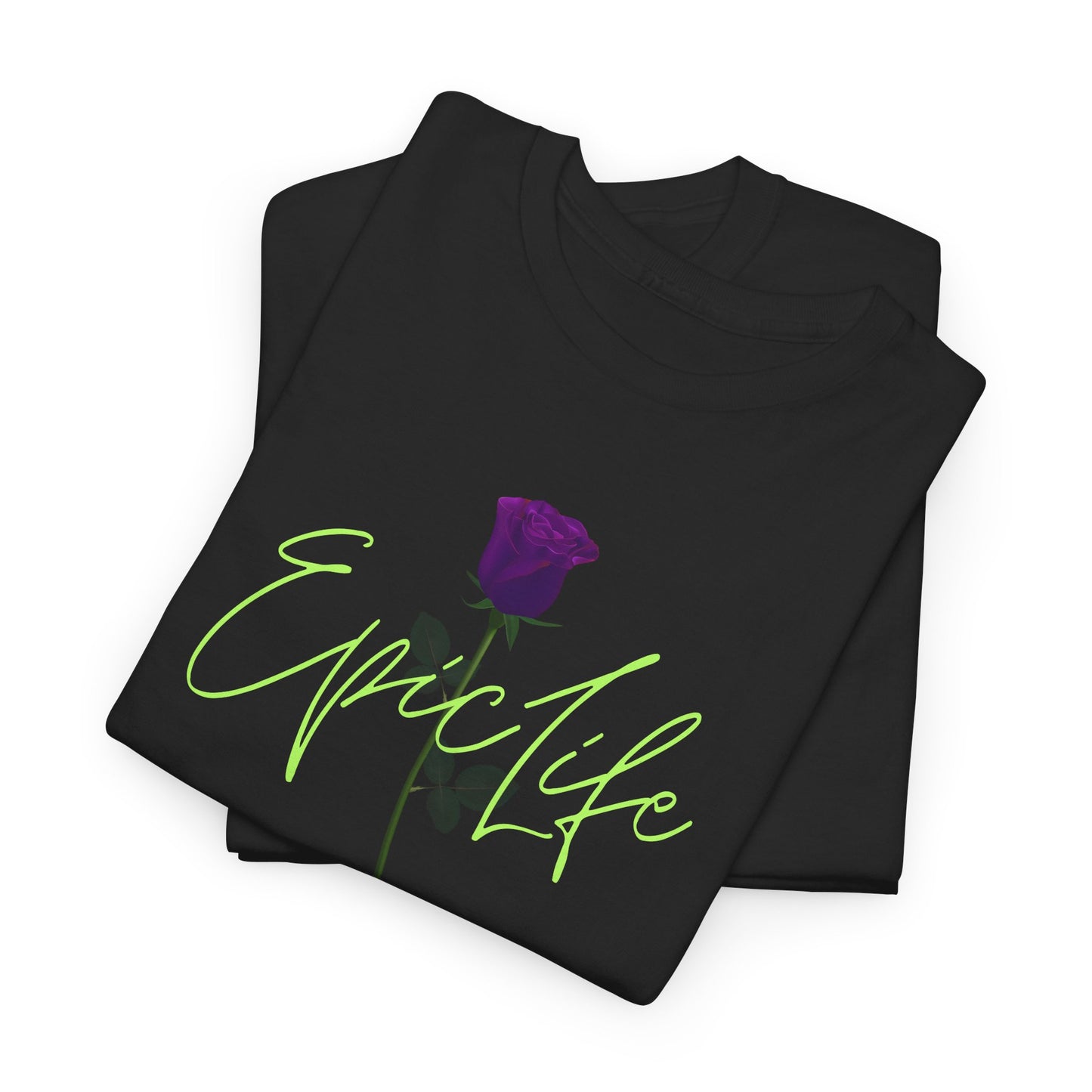 EpicLife Purple Rose Lime Green Unisex Heavy Cotton Tee