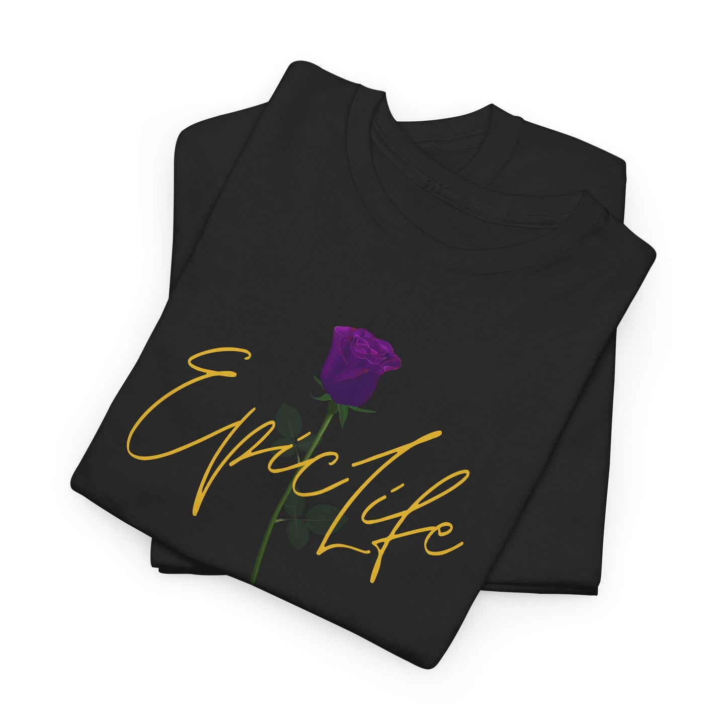 EpicLife Purple Rose Yellow Unisex Heavy Cotton Tee