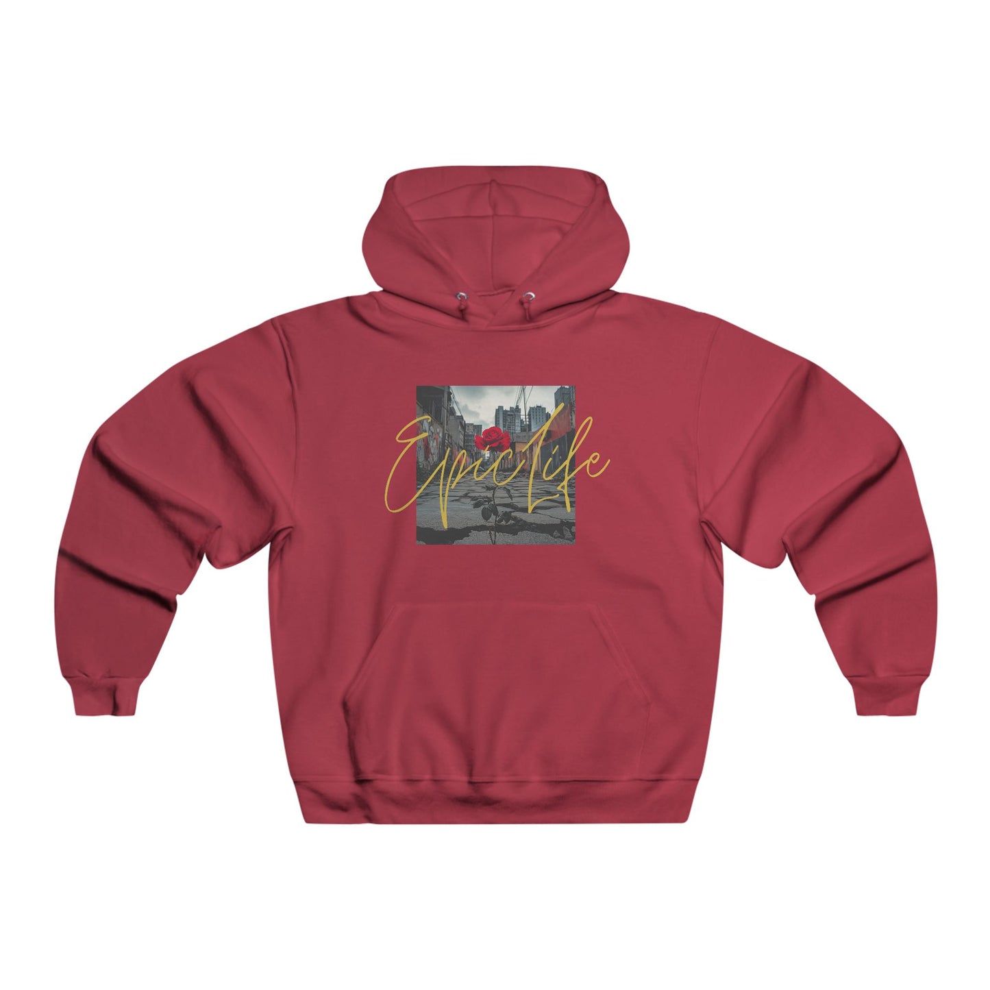 Hooded Sweatshirt - Epic Life Rose from Concrete Design