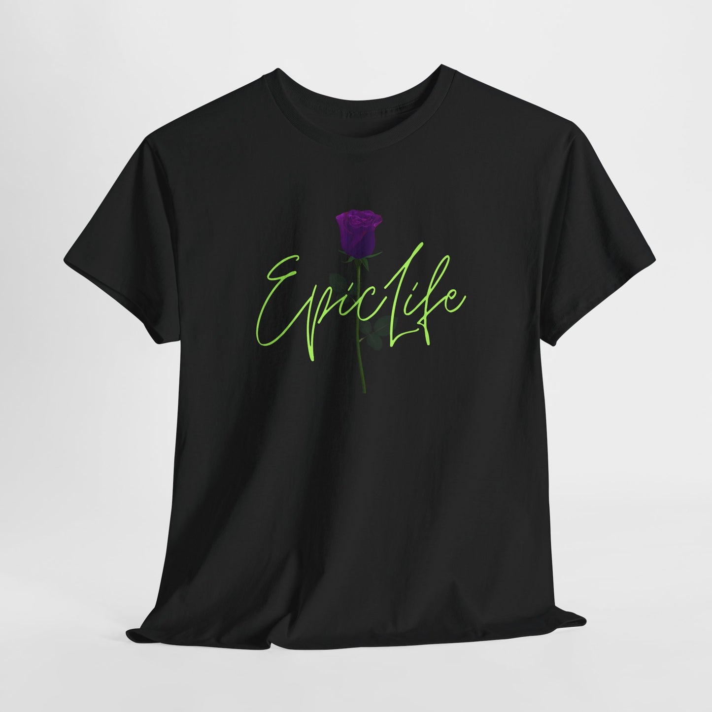 EpicLife Purple Rose Lime Green Unisex Heavy Cotton Tee